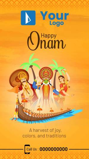Happy Onam Festival Greeting Image For Pinterest