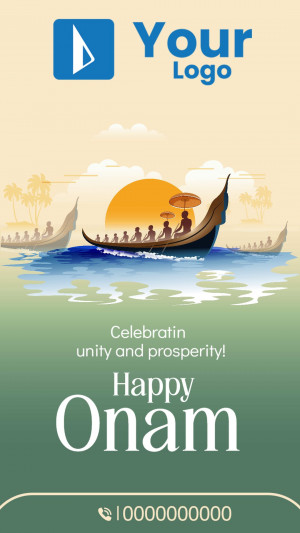 Happy Onam Festival Greeting Template For X