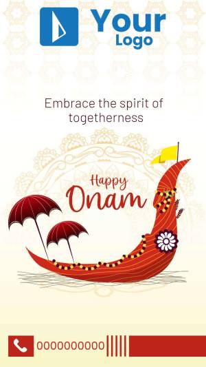 Happy Onam Festival Celebration Flyer For LinkedIn