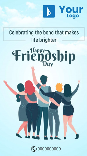 Group of friends celebrating Friendship Day with arms raised