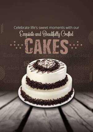 Two-tiered white chocolate cake with chocolate shavings and white chocolate decorations