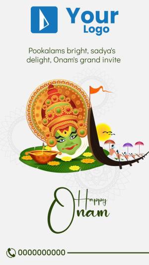 Happy Onam Festival Template Image For Twitter