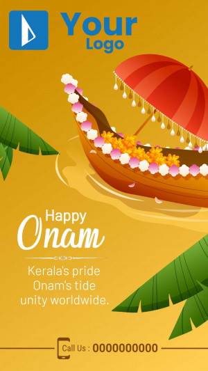 Happy Onam Festival Celebration Branding Post For Snapchat