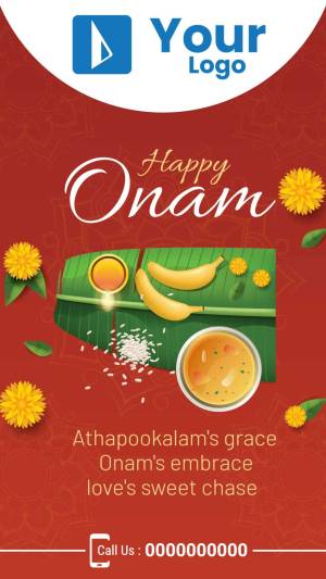 Happy Onam Festival Post Marketing Image For Telegram