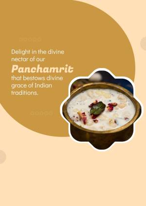Close-up of Panchamrit, a traditional Indian sweet dessert served in a decorative bowl.