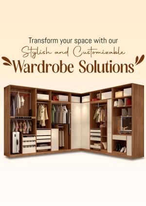 Corner wardrobe with customizable storage solutions