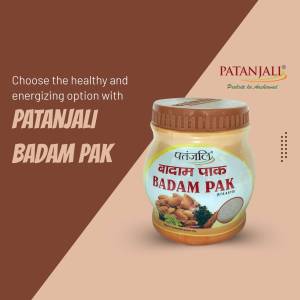 Patanjali Badam Pak - Healthy And Energizing Social Media Post For Pinterest