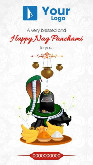 Happy Nag Panchami Greetings Flyer For X