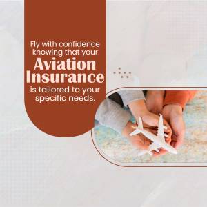 Hands holding a paper airplane over a map with aviation insurance text overlay