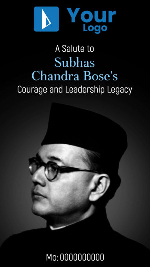Subhas Chandra Bose Tribute Banner For Threads