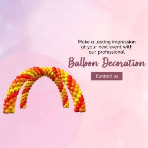 Balloon Decoration For Events Creative Design For Twitter
