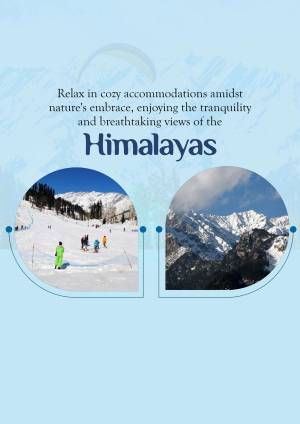Image of the Himalayas with cozy accommodations and snowy landscapes.