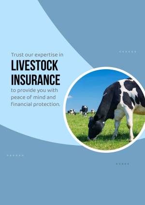 Livestock Insurance - Financial Protection Business Poster For LinkedIn