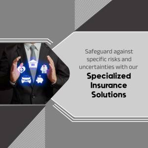 Man holding glowing icons representing insurance coverage