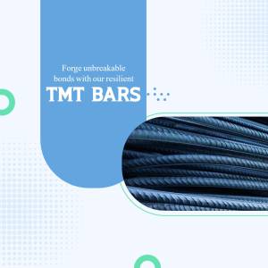 Image of TMT bars with text promoting their resilience