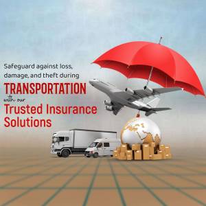 Image depicting insurance coverage for transportation of goods via air, land, and sea.
