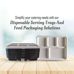 Disposable serving trays and food packaging solutions for catering