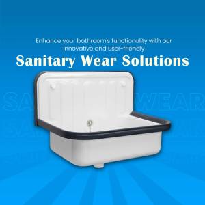 White wall-mounted bathroom sink with black trim