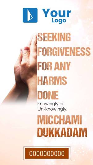 Michhami Dukkadam - Seeking Forgiveness Poster For WhatsApp