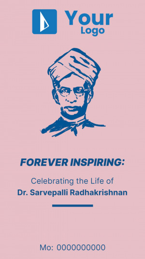 Image commemorating Dr. Sarvepalli Radhakrishnan with his portrait and the text 'Forever Inspiring'.
