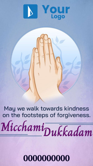 Micchami Dukkadam - Forgiveness And Kindness Creative Design For LinkedIn