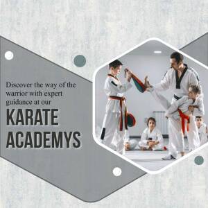 Karate Academy Training Creative Design For WhatsApp