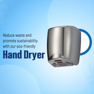 Eco-Friendly Hand Dryer - Reduce Waste Flyer For WhatsApp