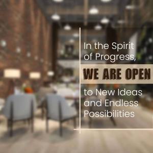 We Are Open To New Ideas Flyer For Telegram