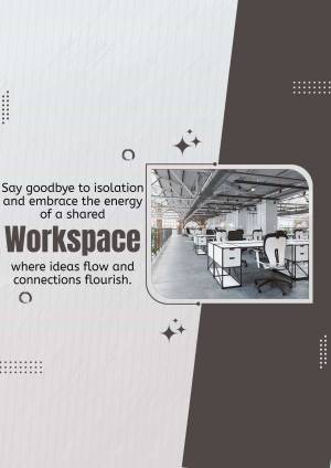 Modern Coworking Space Creative Design For Twitter