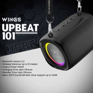 Wings Upbeat 101 portable Bluetooth speaker with RGB lighting