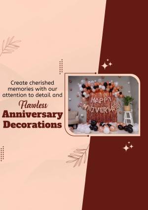 Anniversary balloon decoration with 'Happy Anniversary' text