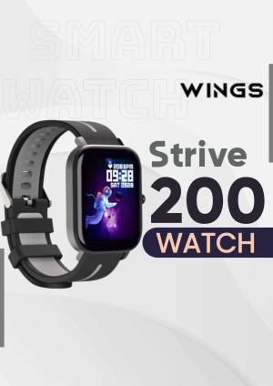 Wings Strive 200 Smartwatch - Black