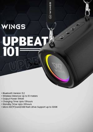 Wings Upbeat 101 portable Bluetooth speaker with RGB lighting