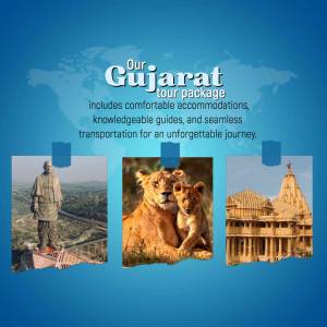 Gujarat Tourism - Tour Package with Statue of Unity, Gir Lions, and Dwarkadhish Temple