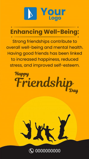 Image promoting Friendship Day and the importance of friendships for well-being.