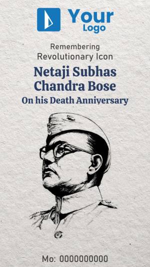 Netaji Subhas Chandra Bose - Death Anniversary Marketing Image For LinkedIn
