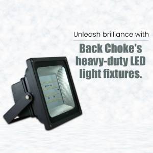 Black heavy-duty LED light fixture with adjustable bracket