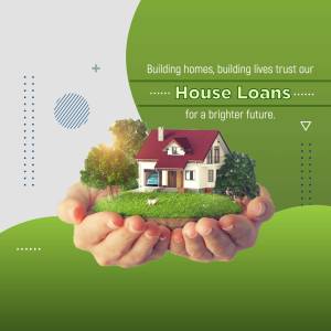 Hands holding a miniature house with green grass, representing house loans and a secure future.