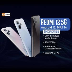 Redmi 12 5G smartphone with specifications