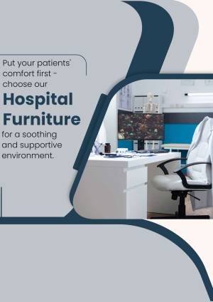 Modern hospital room with comfortable furniture and a doctor's desk.