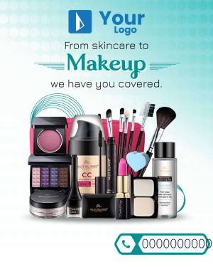 Beauty & Makeup Products Image For LinkedIn
