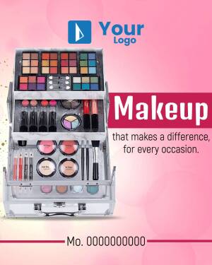 Makeup Kit Advertisement Promotional Banner For LinkedIn