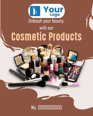 Cosmetic Products Advertisement Artwork For Pinterest