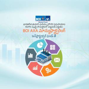 BOI AXA Mutual Fund advertisement in Telugu