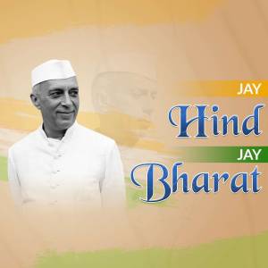 Jawaharlal Nehru And Indian Flag Business Poster For Telegram