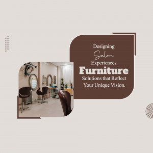 Modern salon interior with stylish furniture and design elements.