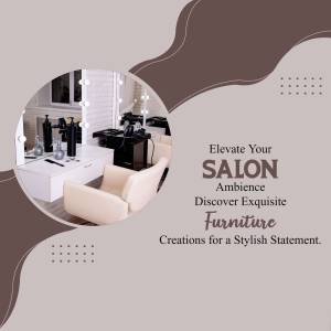 Modern salon interior with stylish furniture and lighting