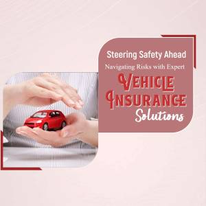 Hands protecting a miniature car with vehicle insurance text overlay