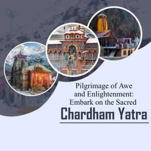 Collage of Char Dham temples - Yamunotri, Gangotri, Kedarnath, and Badrinath