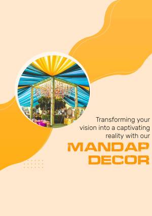 Colorful mandap decoration for a wedding event